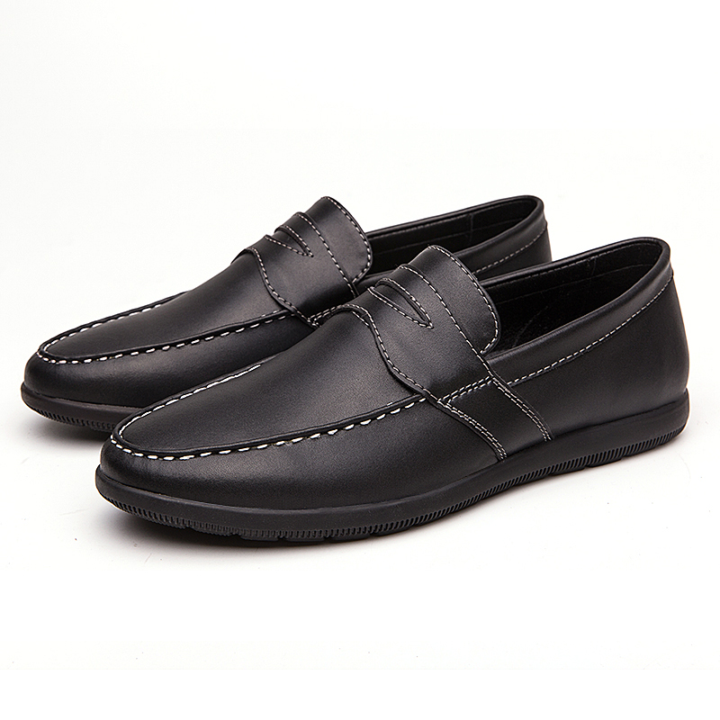 New Style Men Casual Slip On Formal Walking Mocassin Loafers For Man Easy Wear Genuine Leather Flat Mocasin Dress Shoes