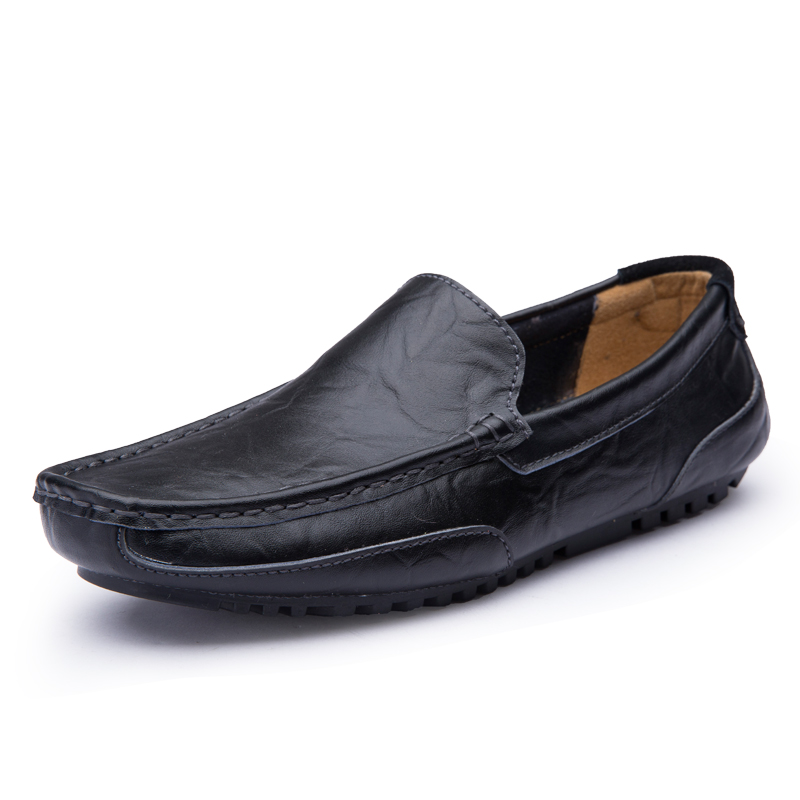 New Styles Men Soft And Comfortable Leather Moccasin Shoes For Man Fashon Stylish Classic Flat Loafers Walking Style Shoes
