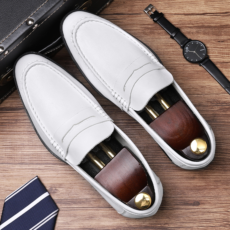 New Arrival Men Classic Executive Service Formal Easy Wear Loafers For Man Wedding Black Leather Without Laces Dress Shoes