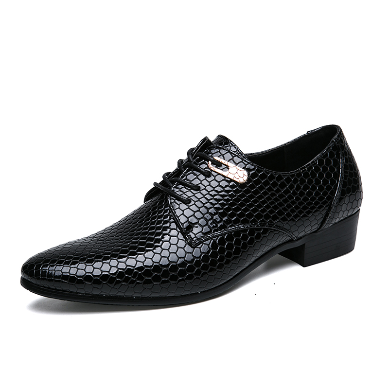 New Styles Formal Big Size 47 Walking Wedding Black Office Casual Leather Dress Shoes for Men