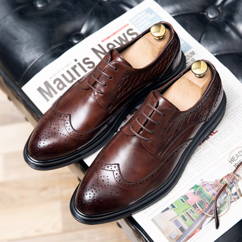 Wholesale Men's Formal Suits Leather Shoes High Quality Fashion Casual Oxford & Dress Shoes