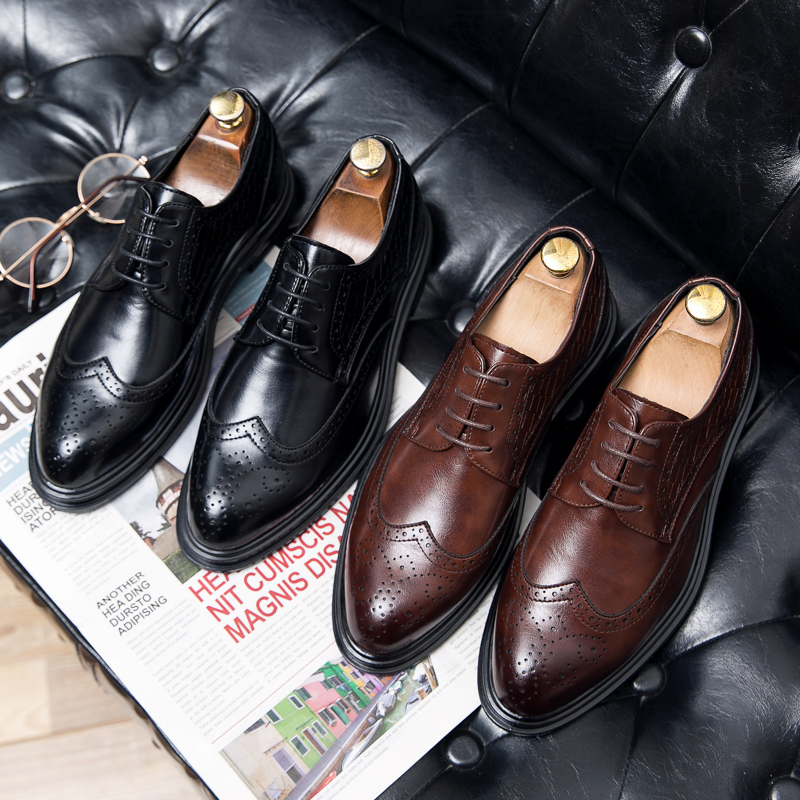Wholesale Men's Formal Suits Leather Shoes High Quality Fashion Casual Oxford & Dress Shoes